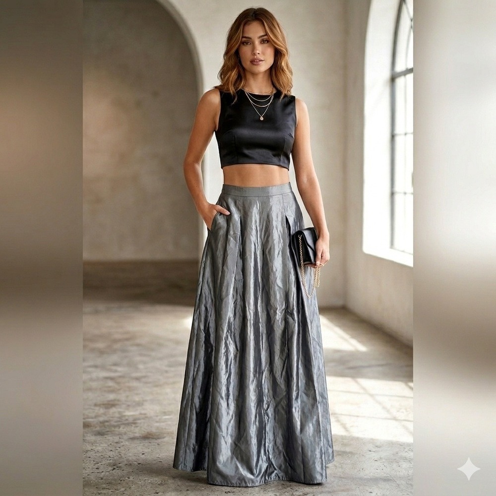 90s Vintage Jessica McClintock Gunne‎ Sax Size 5 Maxi Skirt Formal Victorian